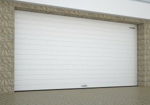 Ворота секционные серии RSD01SС, ширина 2500 мм, высота 2515 мм, белые, фактура доска